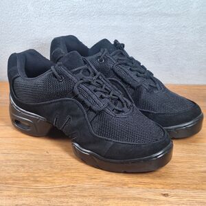 Very Fine Dance Shoes Men's 7 Women's 8.5 Black Dance Sneakers Salsa Ballroom